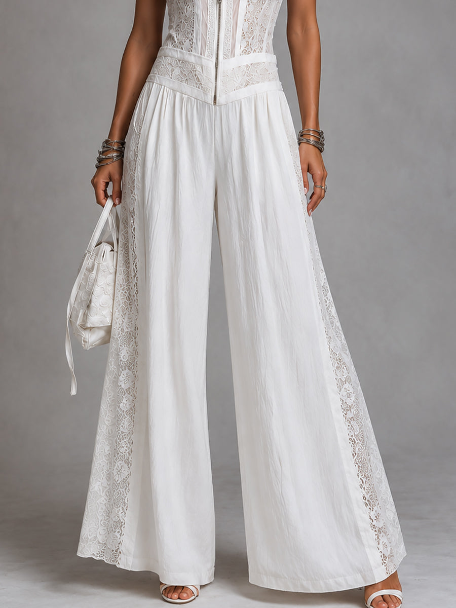 MAGDALENA · Mono vintage à col haut et jambes larges