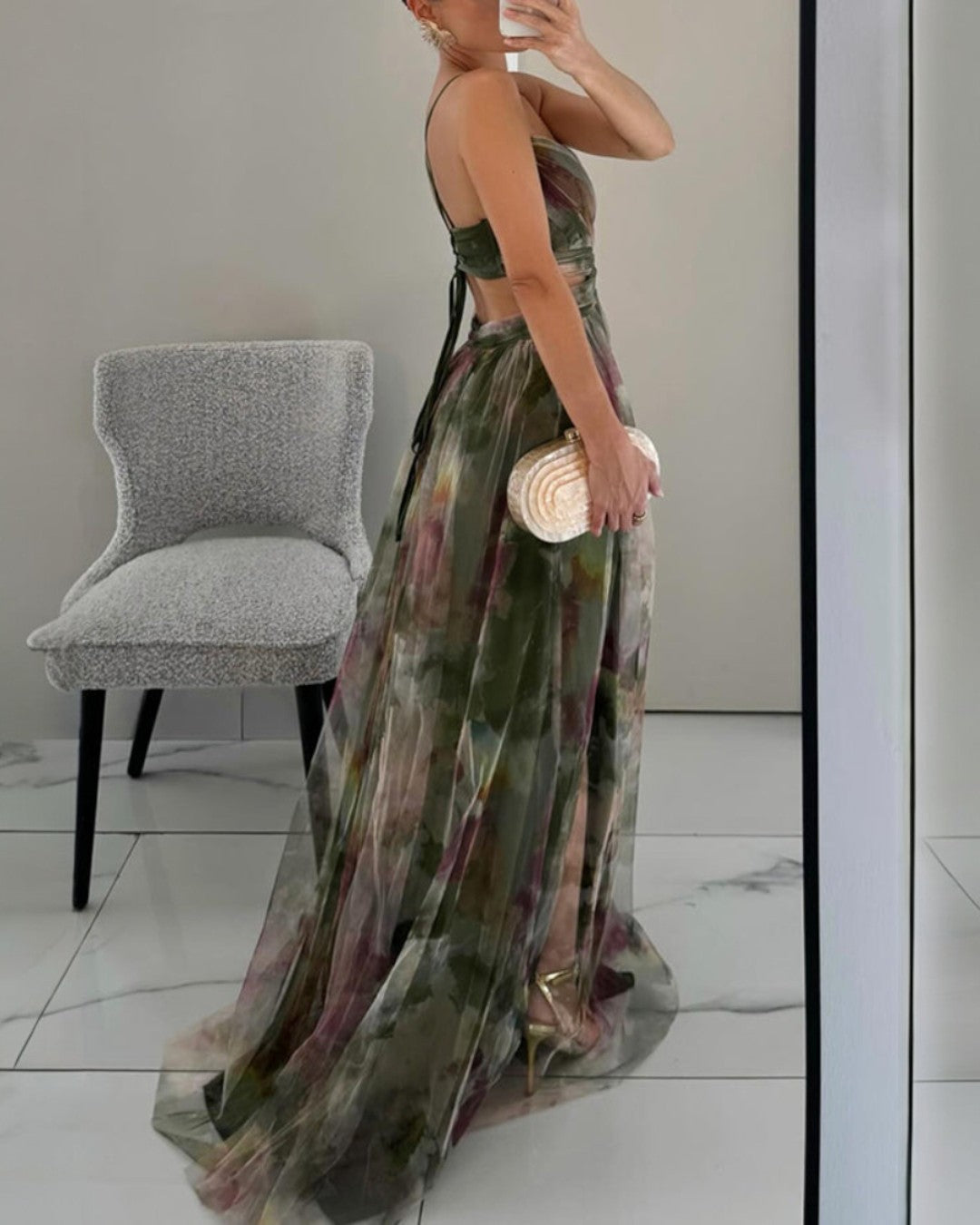 La Scintilla | Robe longue à imprimé floral élégant