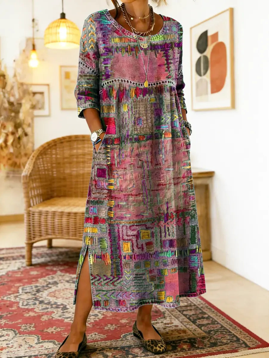 MANUELA | ROBE AVEC IMPRIMÉ ETHNIQUE