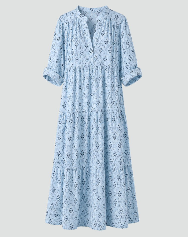 Maria | Robe longue d'été au charme vintage avec imprimé