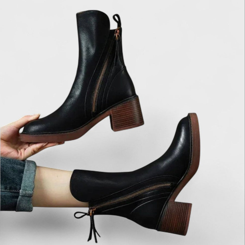 Bottines en Cuir avec Intérieur en Fourrure – Élégants et Confortables