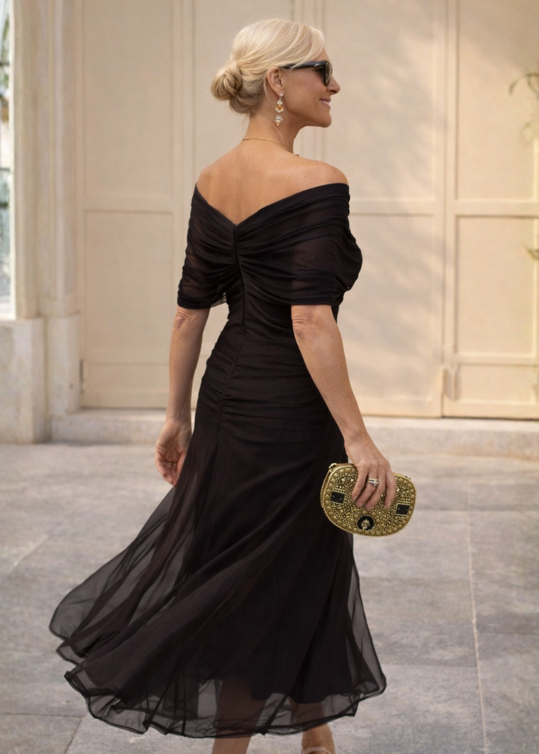 Mikaela | Robe longue à épaules dénudées