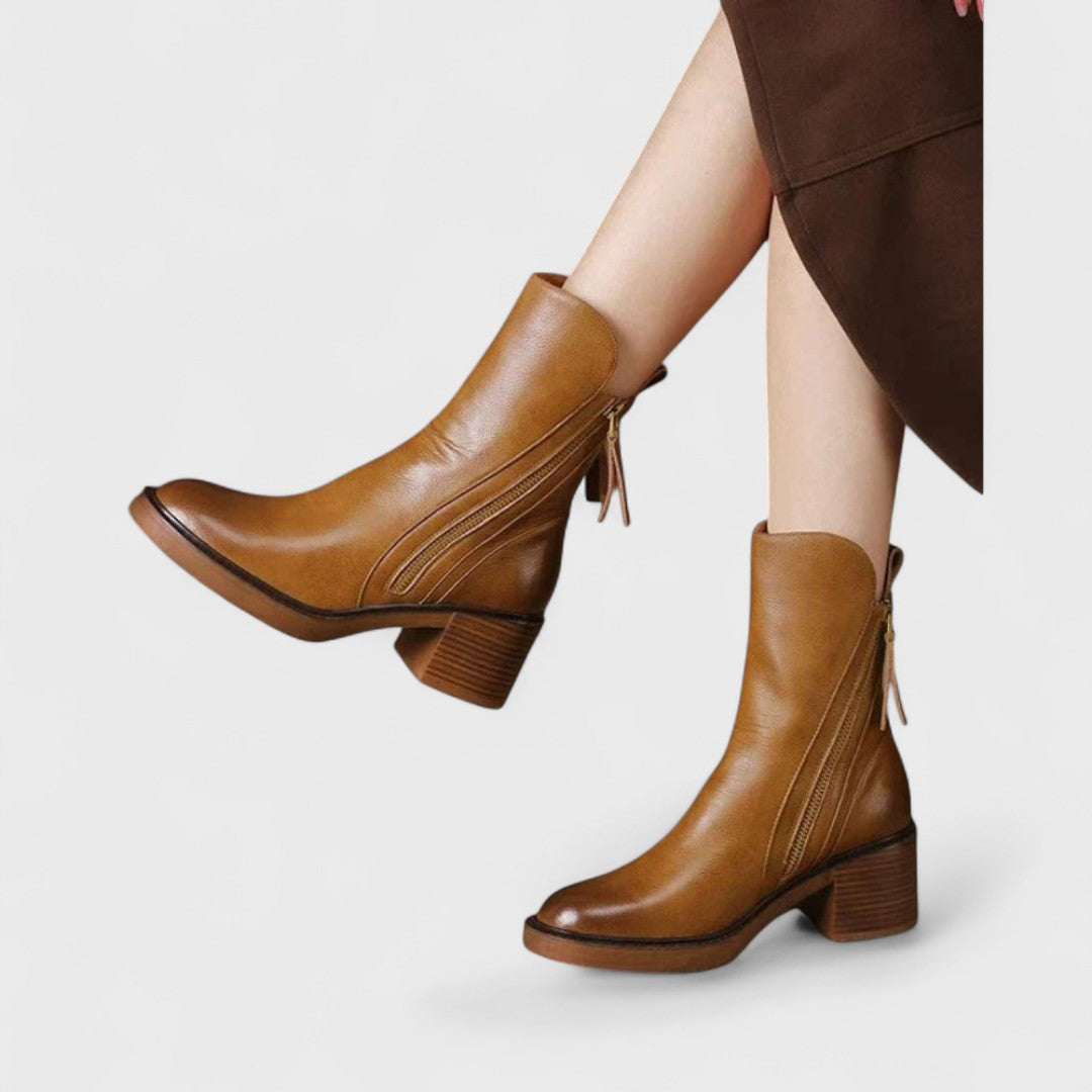 Bottines en Cuir avec Intérieur en Fourrure – Élégants et Confortables
