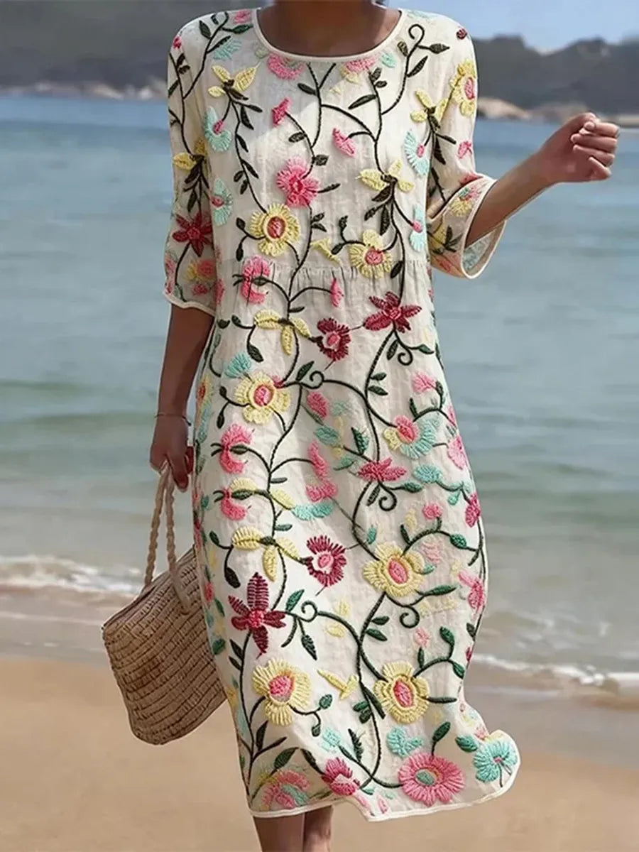 Erica | Robe Florale Élégante