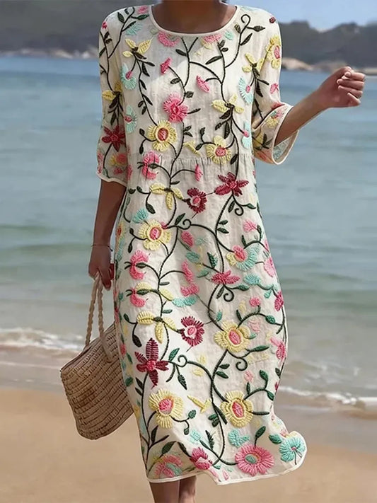 Erica | Robe Florale Élégante