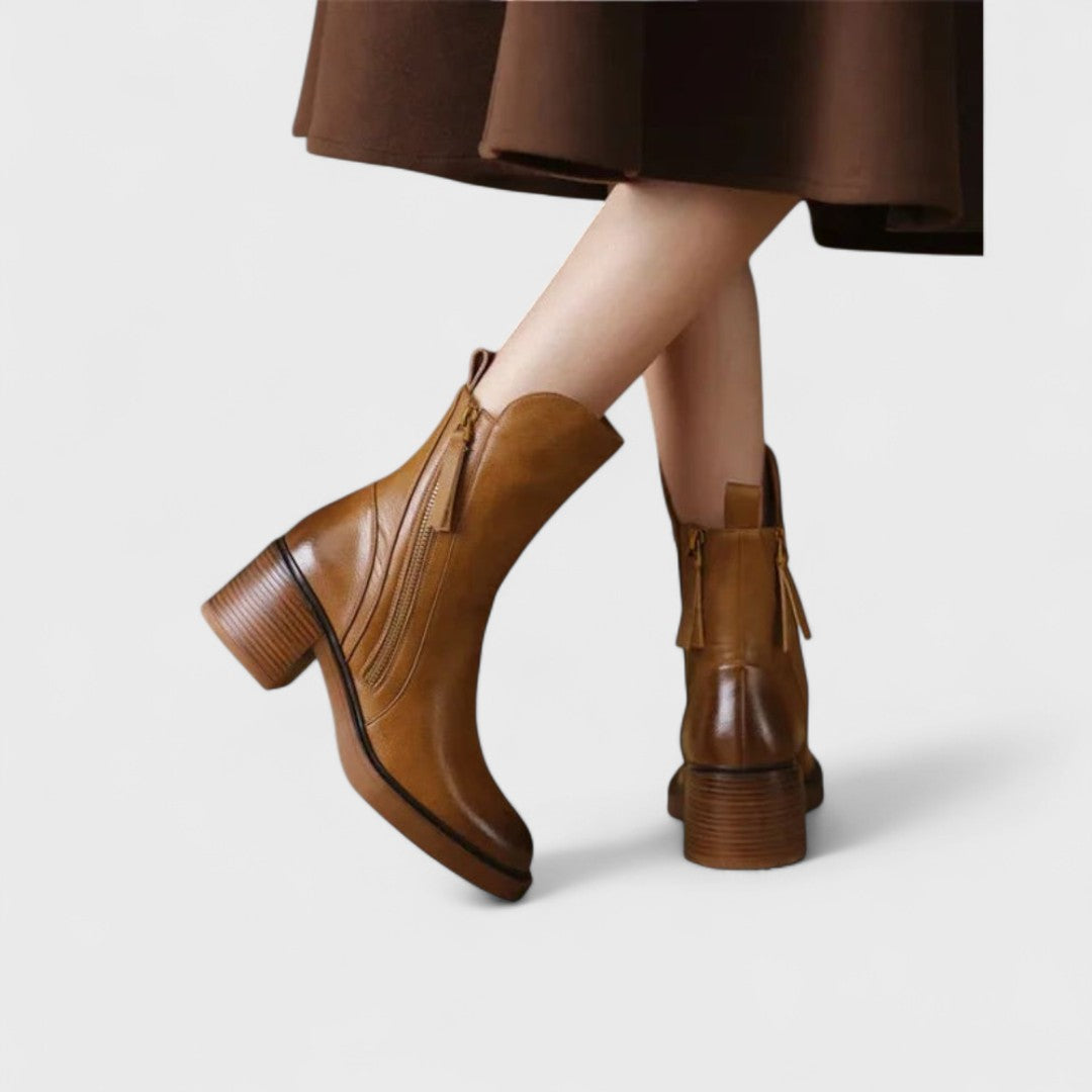Bottines en Cuir avec Intérieur en Fourrure – Élégants et Confortables