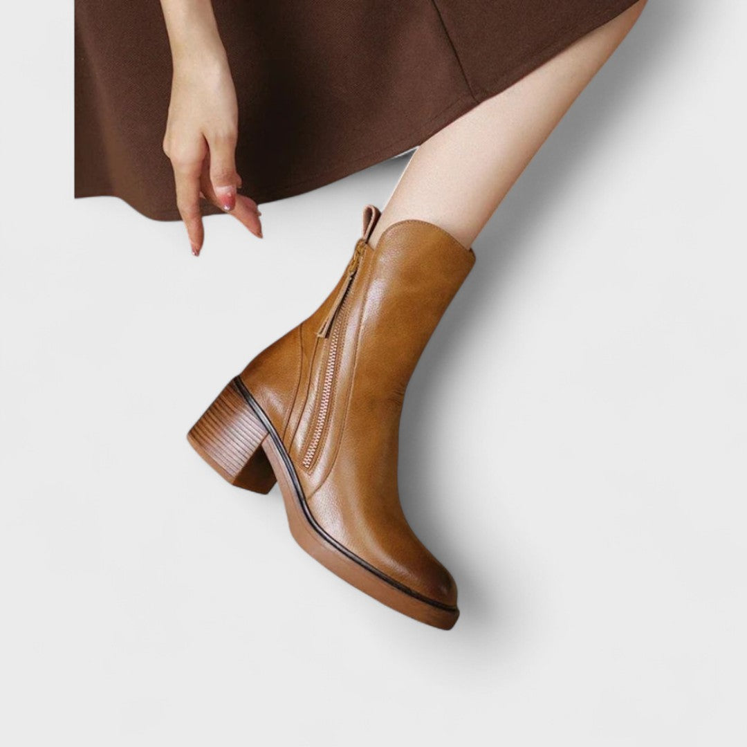 Bottines en Cuir avec Intérieur en Fourrure – Élégants et Confortables
