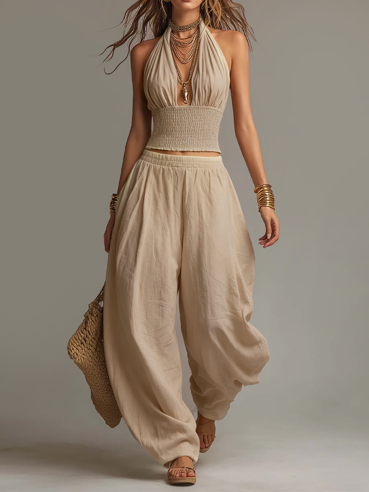 SANDRA · Ensemble de deux pièces dans le style harem bohémien