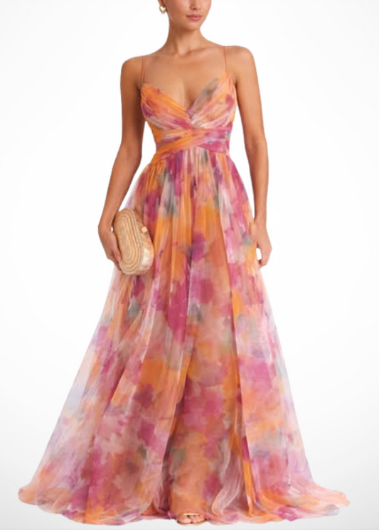 La Scintilla | Robe longue à imprimé floral élégant