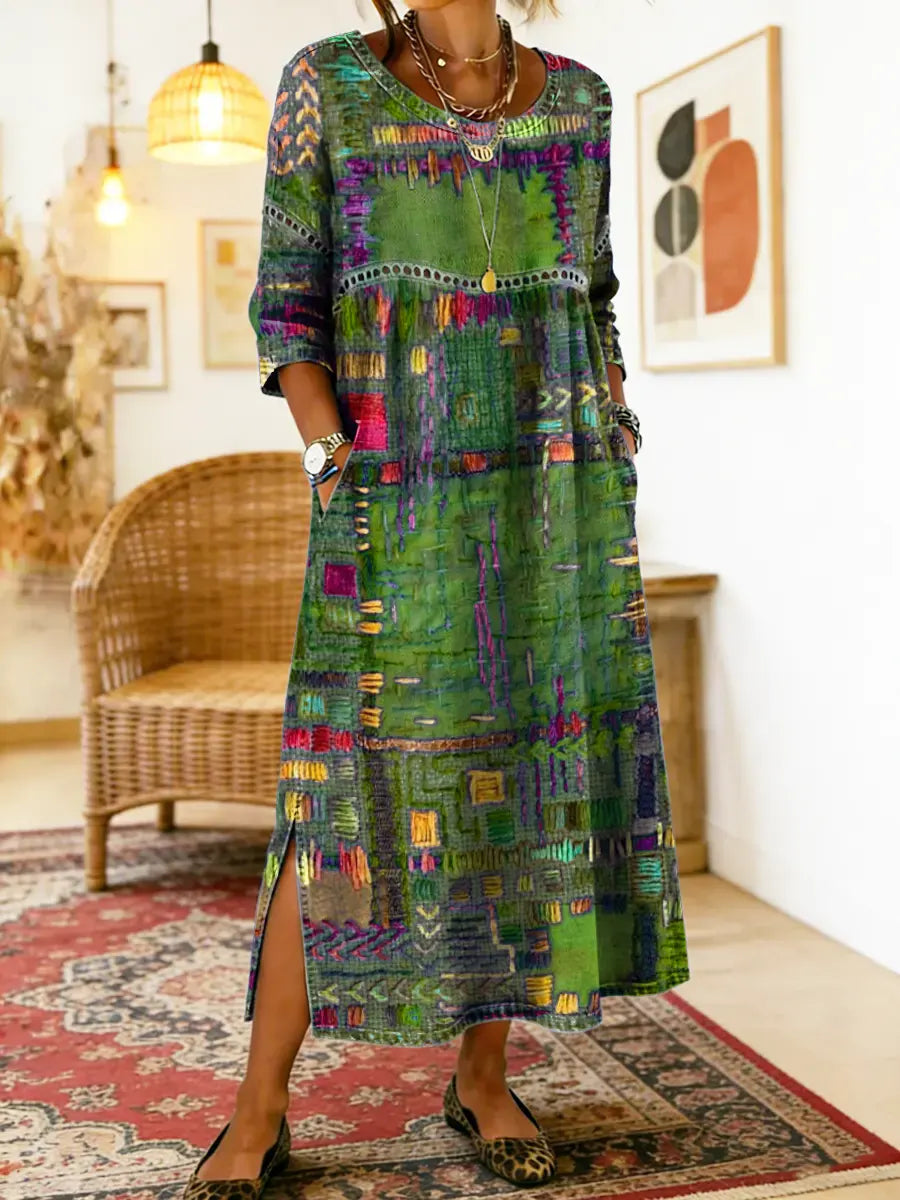 MANUELA | ROBE AVEC IMPRIMÉ ETHNIQUE