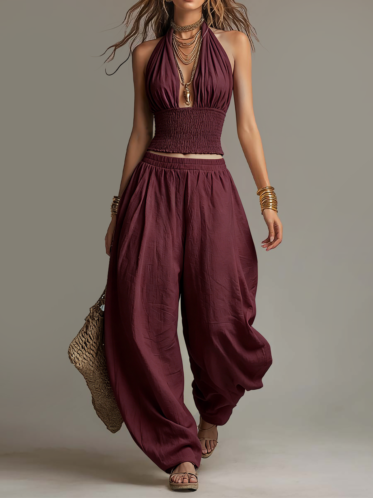 SANDRA · Ensemble de deux pièces dans le style harem bohémien