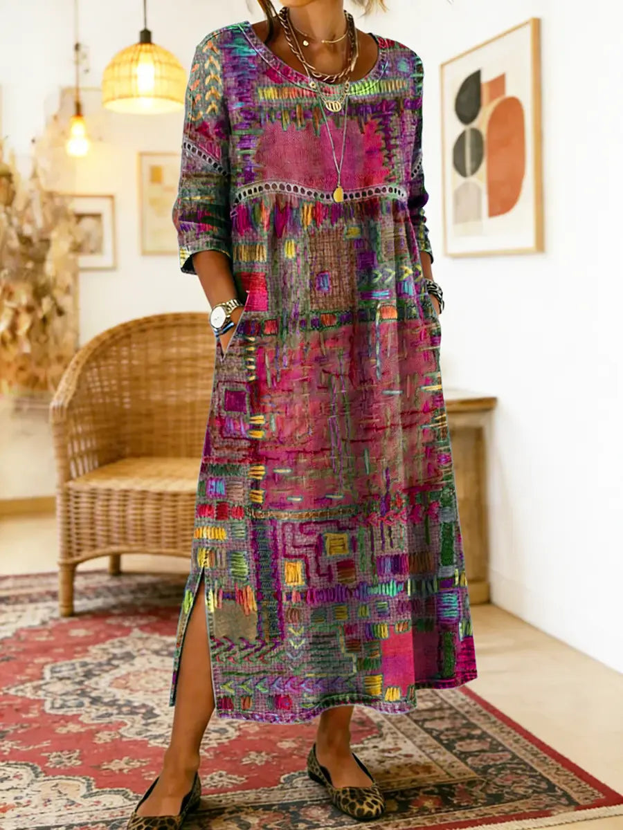 MANUELA | ROBE AVEC IMPRIMÉ ETHNIQUE