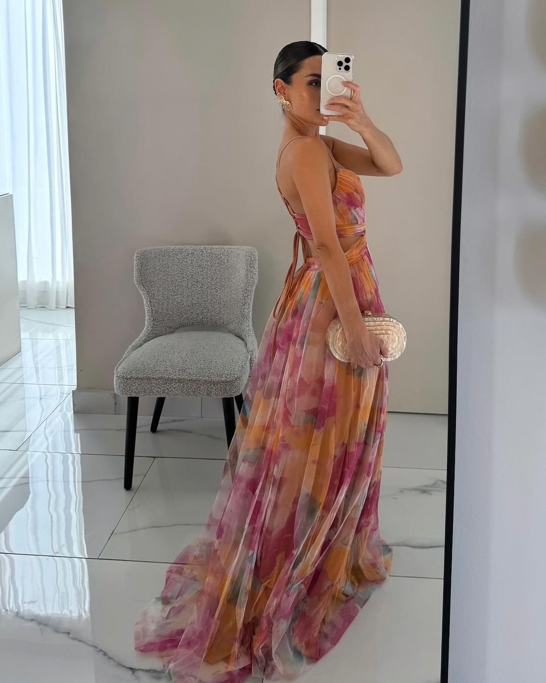 La Scintilla | Robe longue à imprimé floral élégant