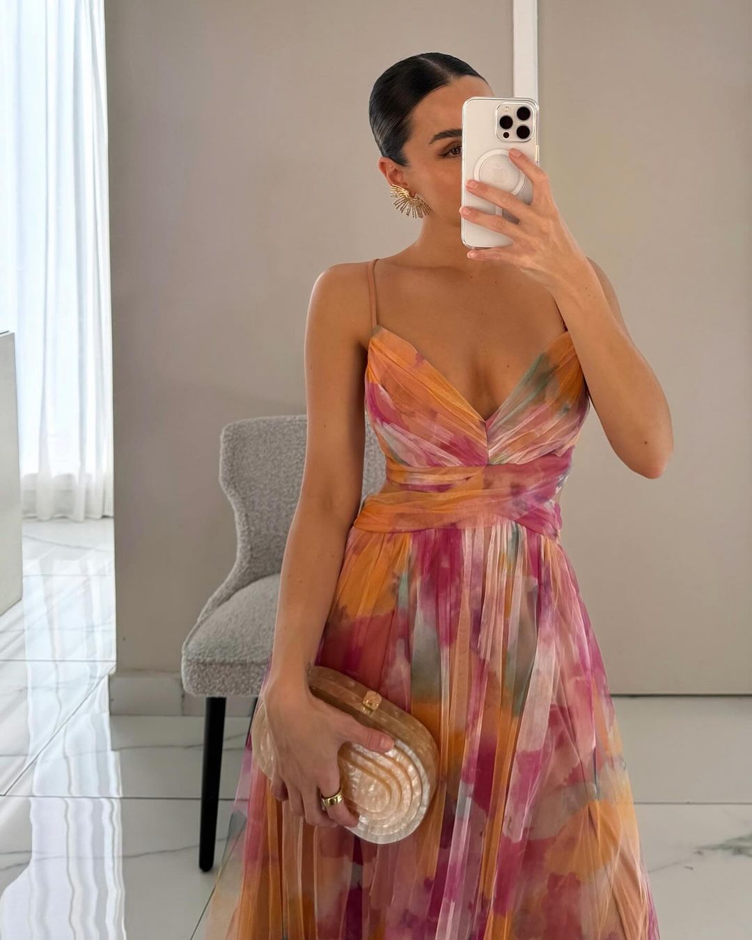 La Scintilla | Robe longue à imprimé floral élégant