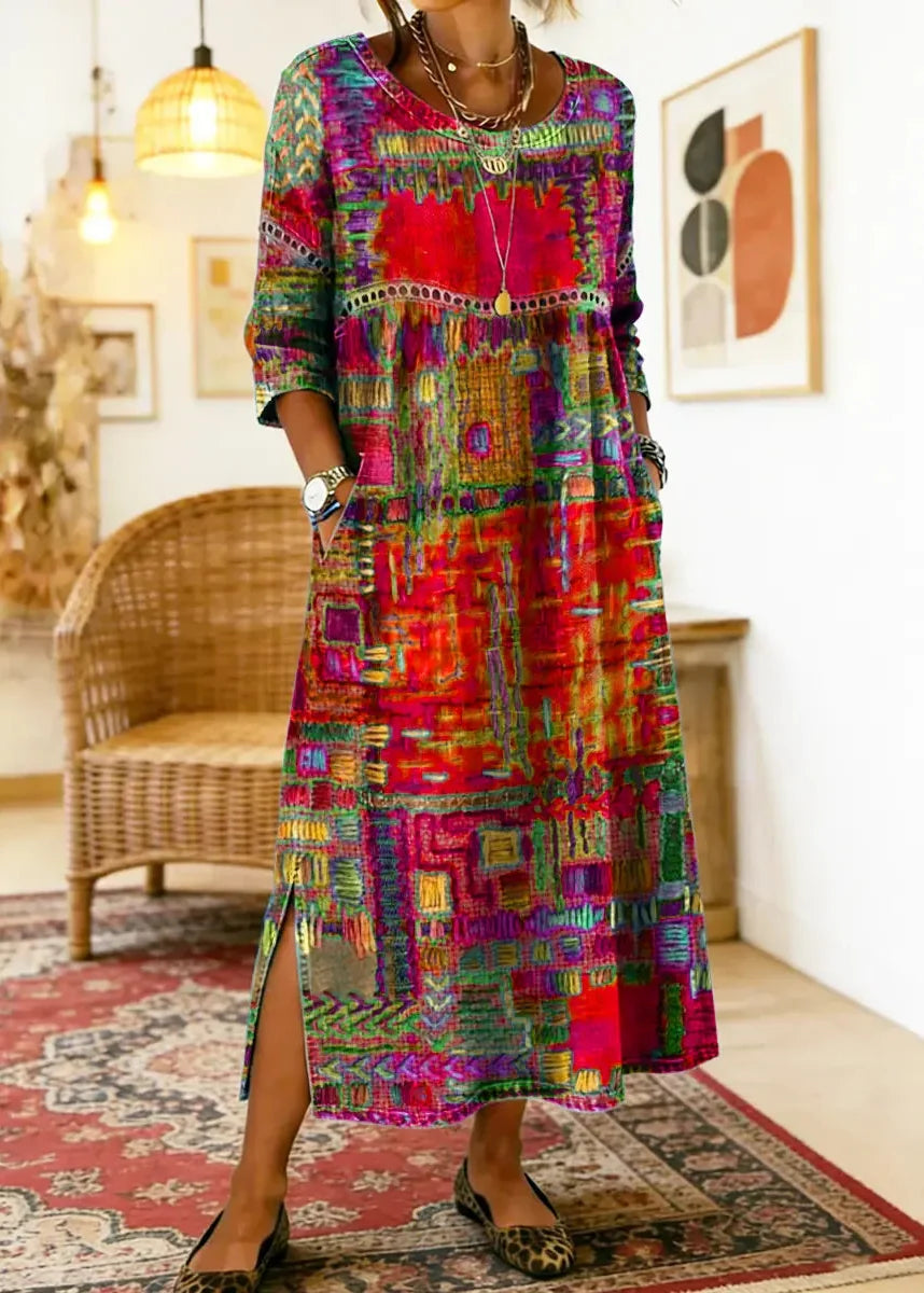 MANUELA | ROBE AVEC IMPRIMÉ ETHNIQUE