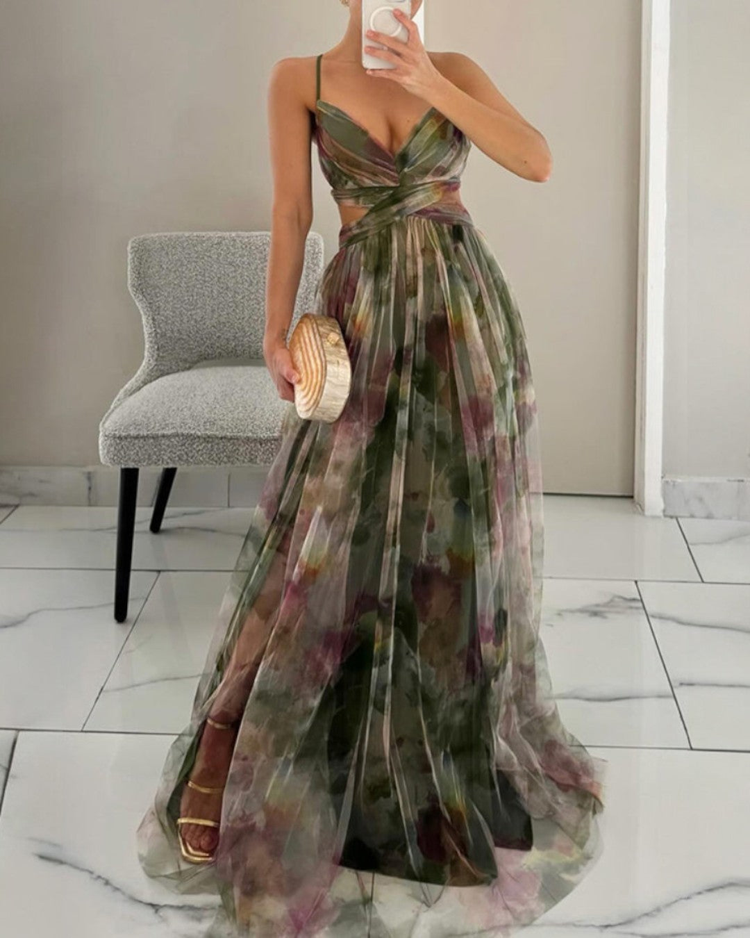 La Scintilla | Robe longue à imprimé floral élégant