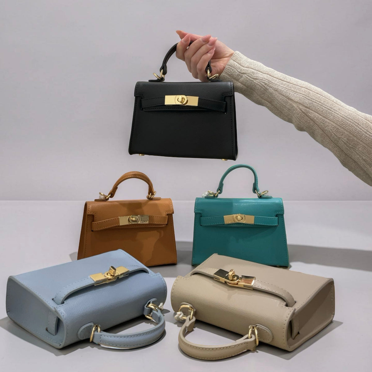SAC MAIN CUIR VACHETTE MINI STELLA