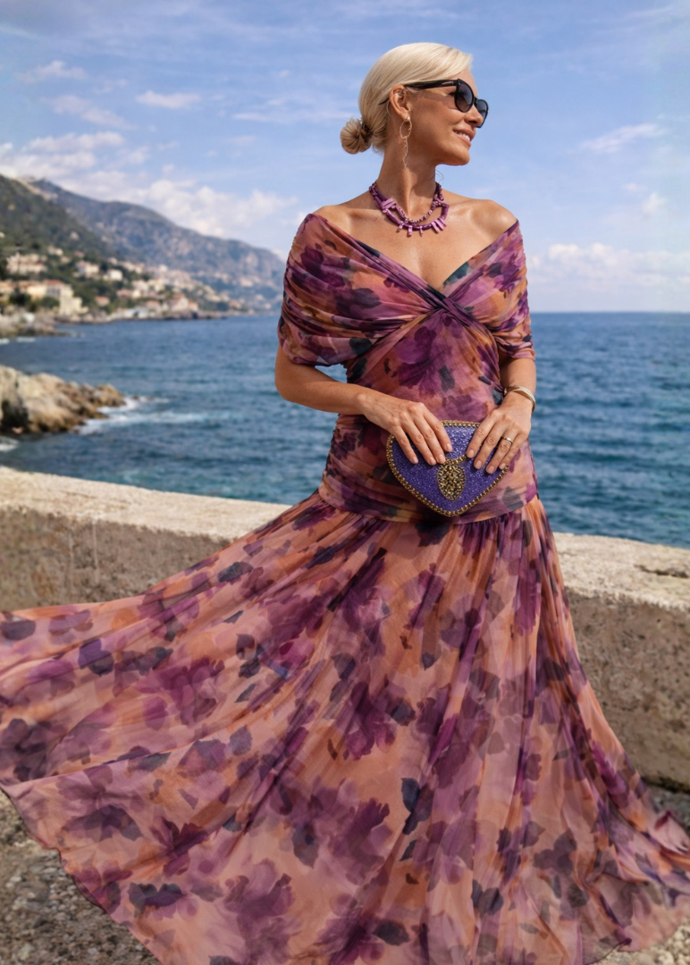 Mikaela | Robe longue à épaules dénudées