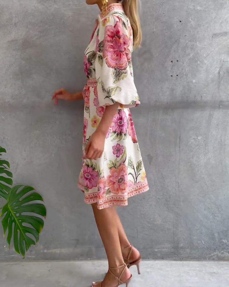 Robe Chiara | Élégance Naturelle et Imprimé de Saison