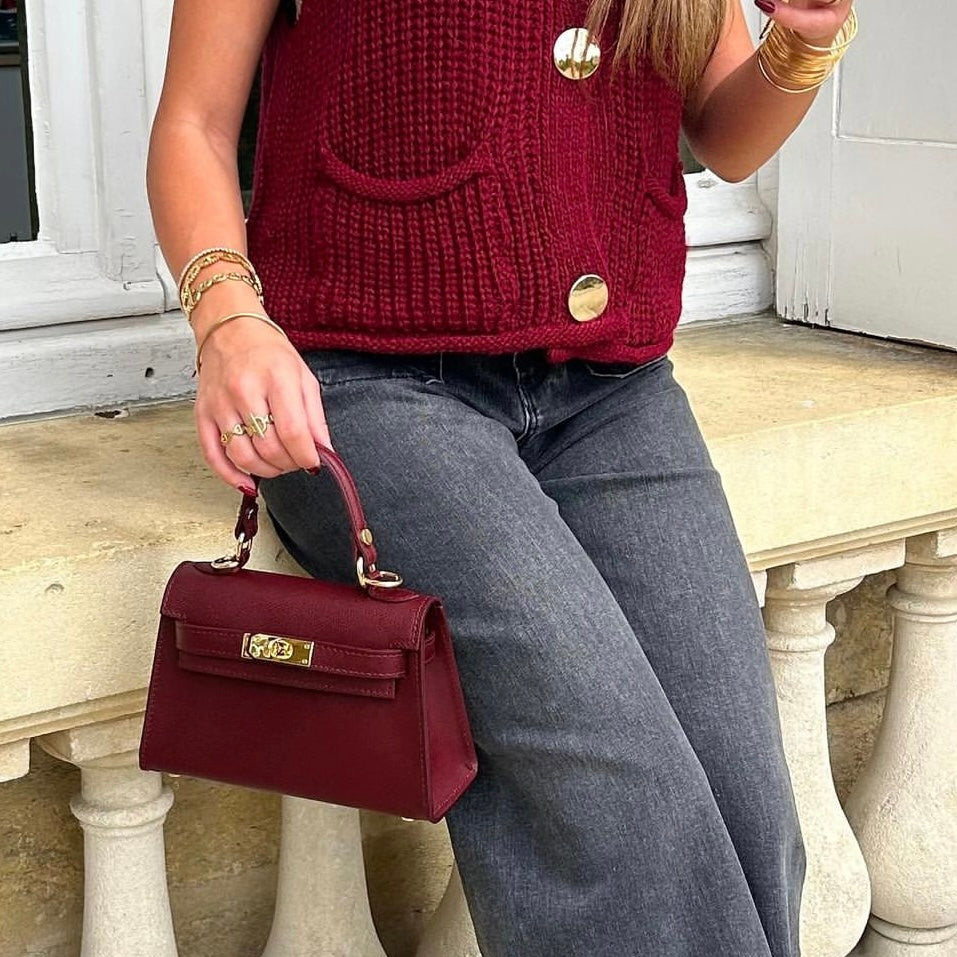 SAC MAIN CUIR VACHETTE MINI STELLA