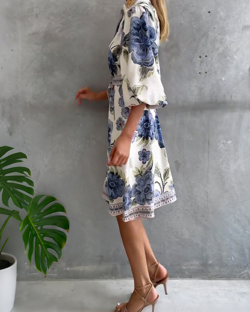 Robe Chiara | Élégance Naturelle et Imprimé de Saison