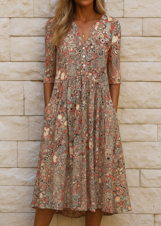 OLIVIA | ROBE ÉLÉGANTE AVEC DÉCOLLETÉ EN V