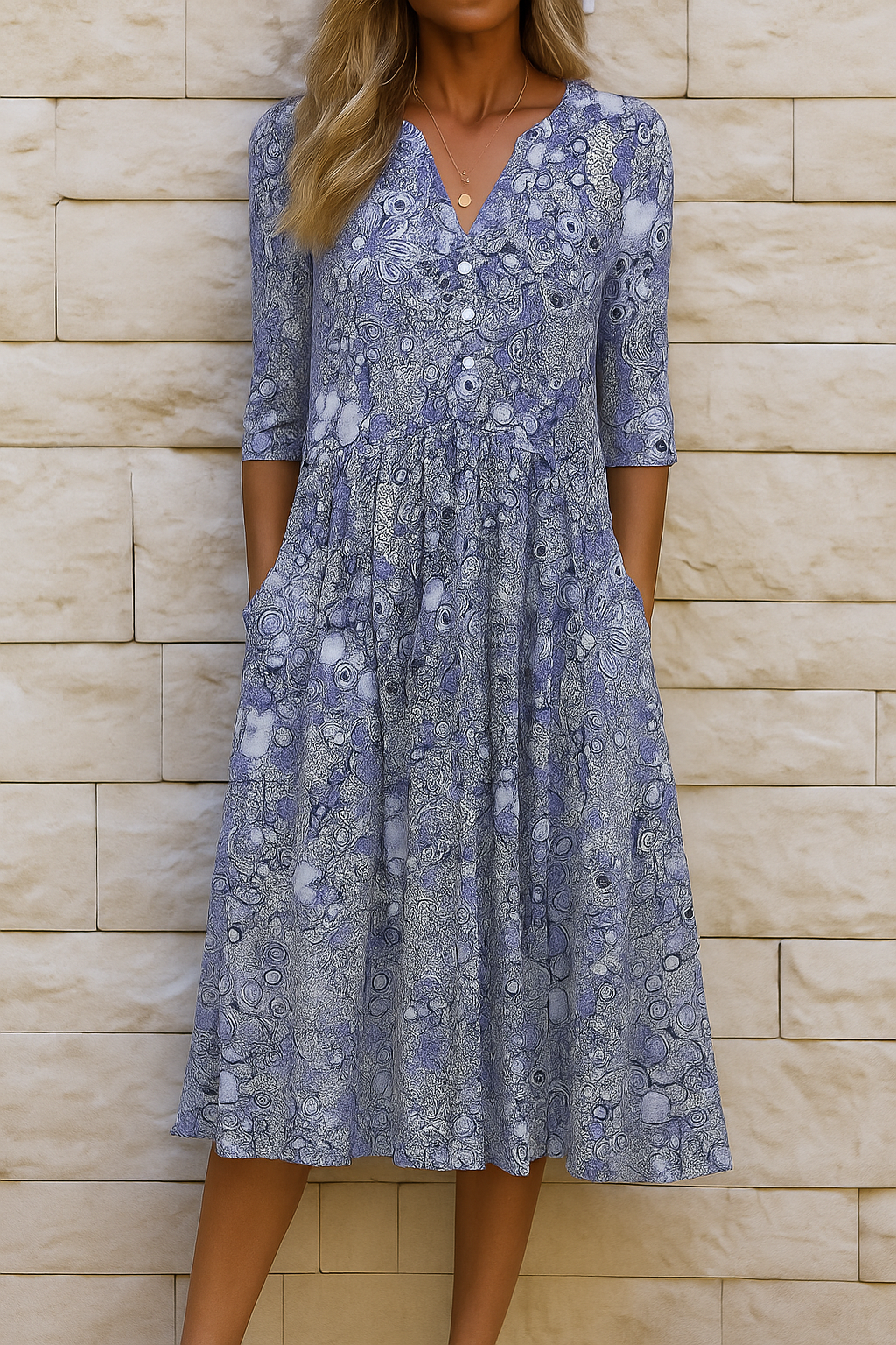 OLIVIA | ROBE ÉLÉGANTE AVEC DÉCOLLETÉ EN V
