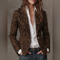 Estelle | Blazer Jacquard Cachemire Ajusté