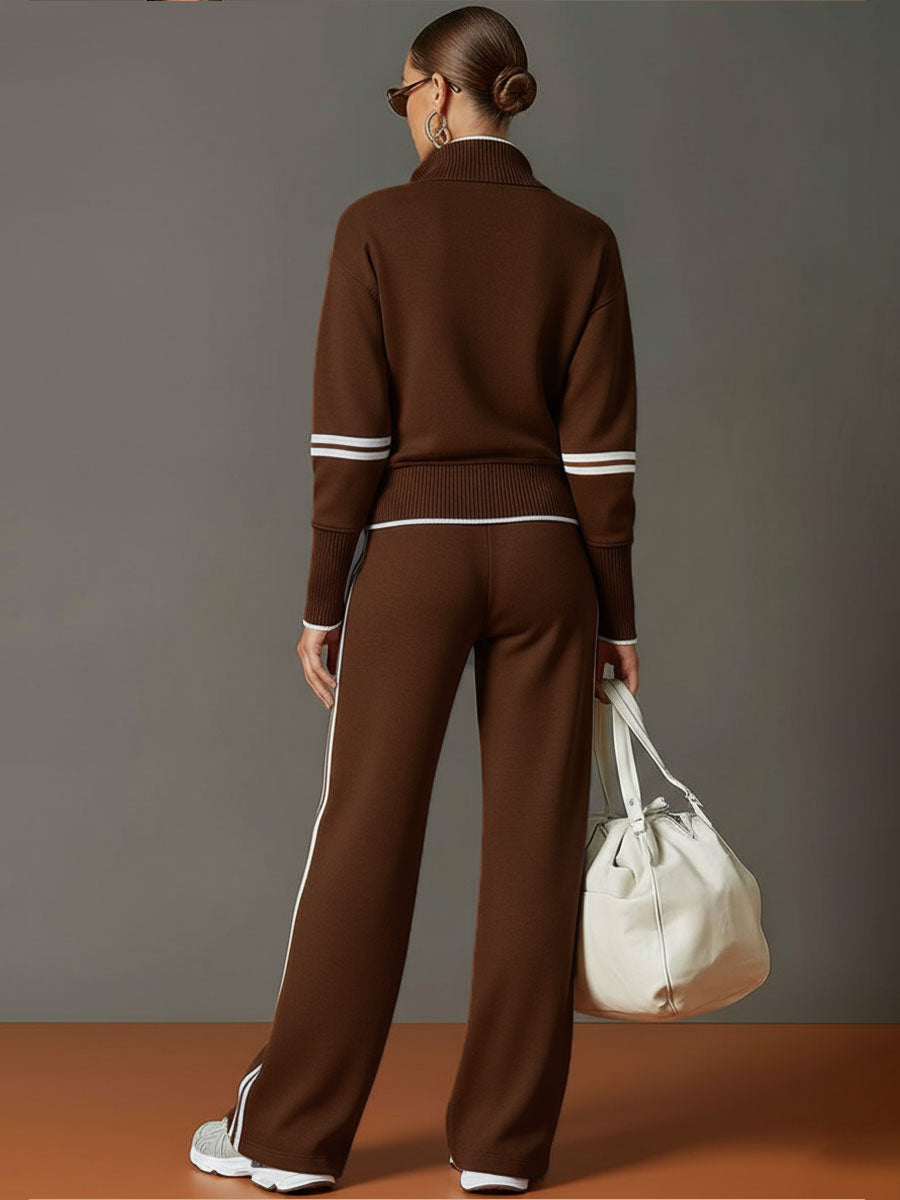 Teresa : Ensemble Femme Deux Pièces avec Sweat à Capuche Half Zip