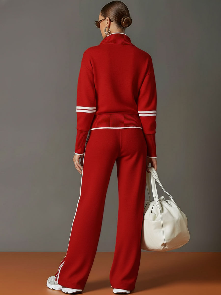 Teresa : Ensemble Femme Deux Pièces avec Sweat à Capuche Half Zip