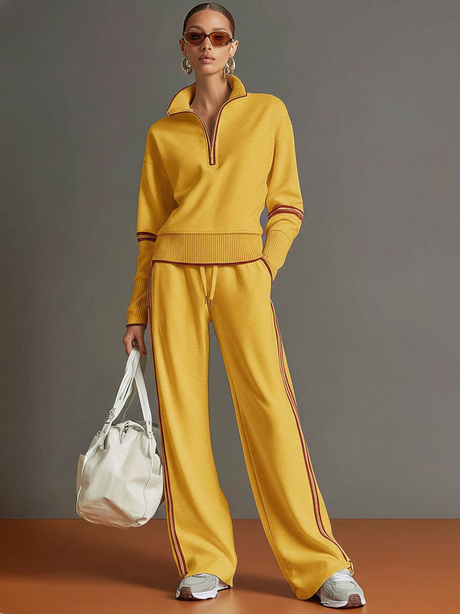 Teresa : Ensemble Femme Deux Pièces avec Sweat à Capuche Half Zip