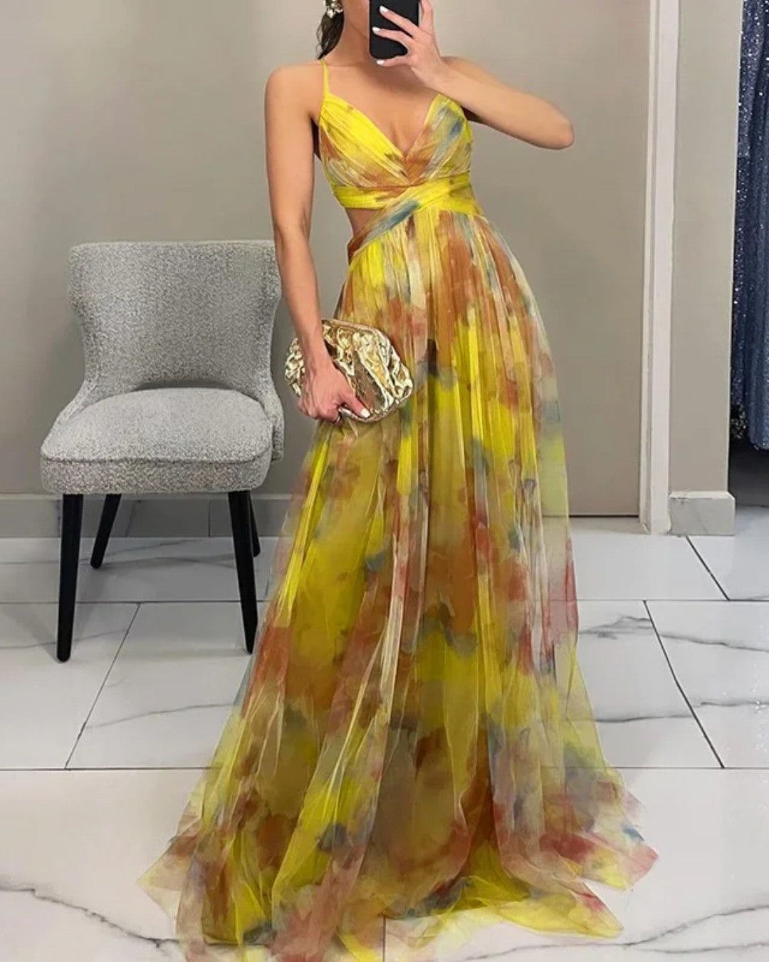 La Scintilla | Robe longue à imprimé floral élégant