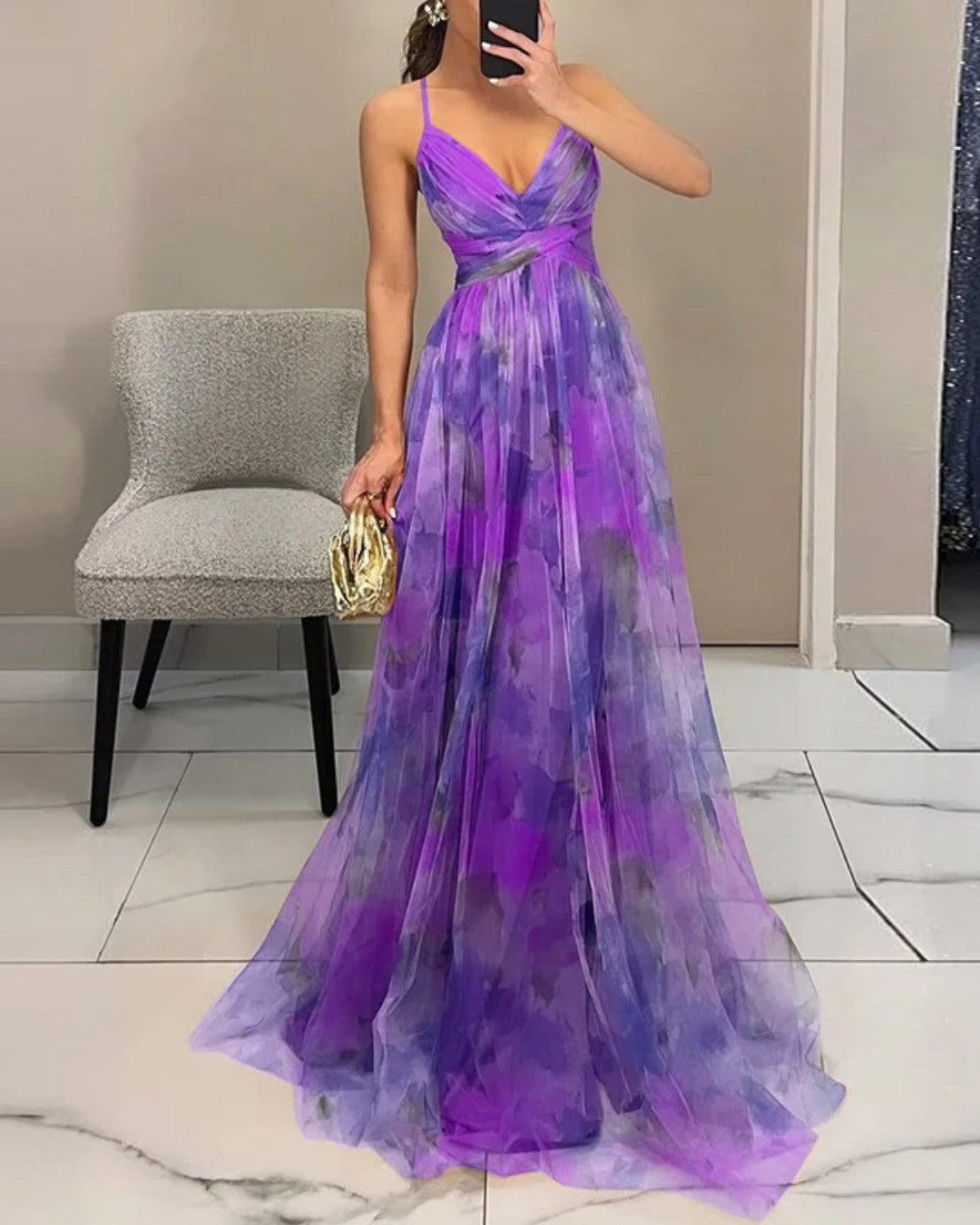 La Scintilla | Robe longue à imprimé floral élégant