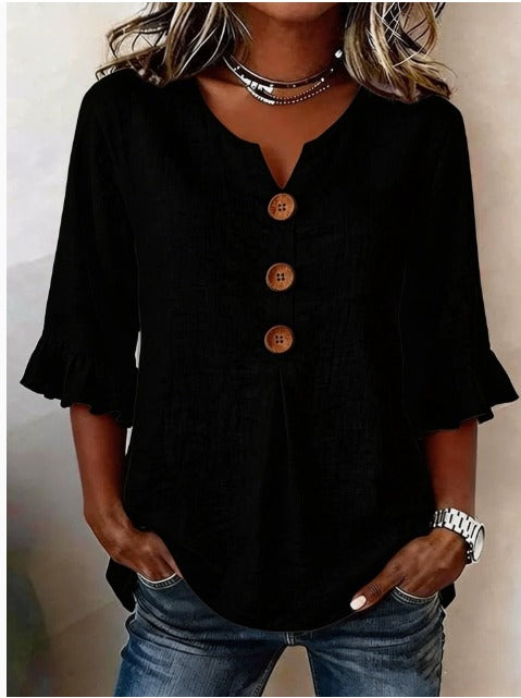 Sophie | Blouse boutonnée à volants