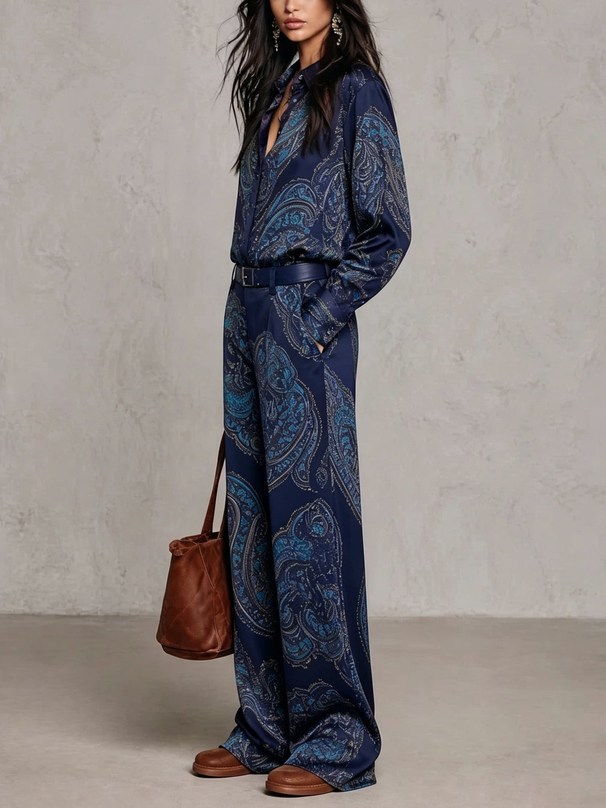 Valentina™ | Ensemble Paisley et Pantalons à Jambes Larges