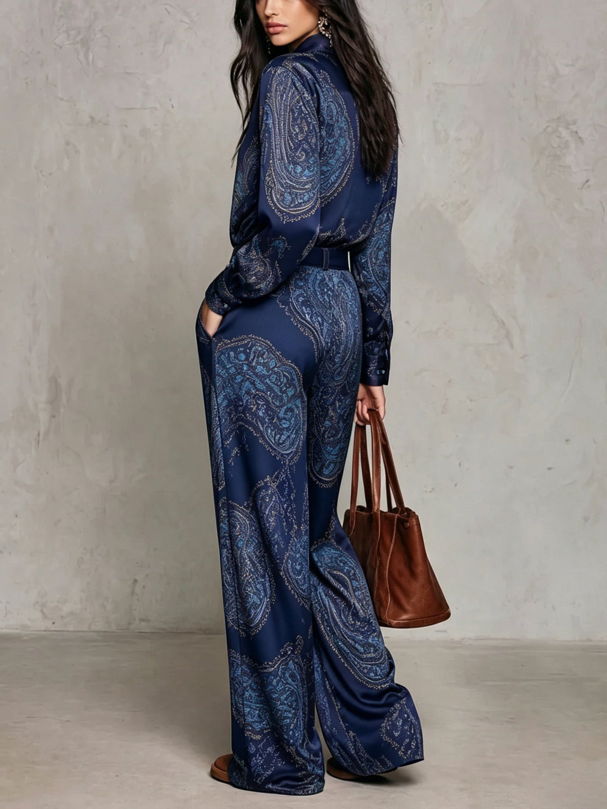 Valentina™ | Ensemble Paisley et Pantalons à Jambes Larges