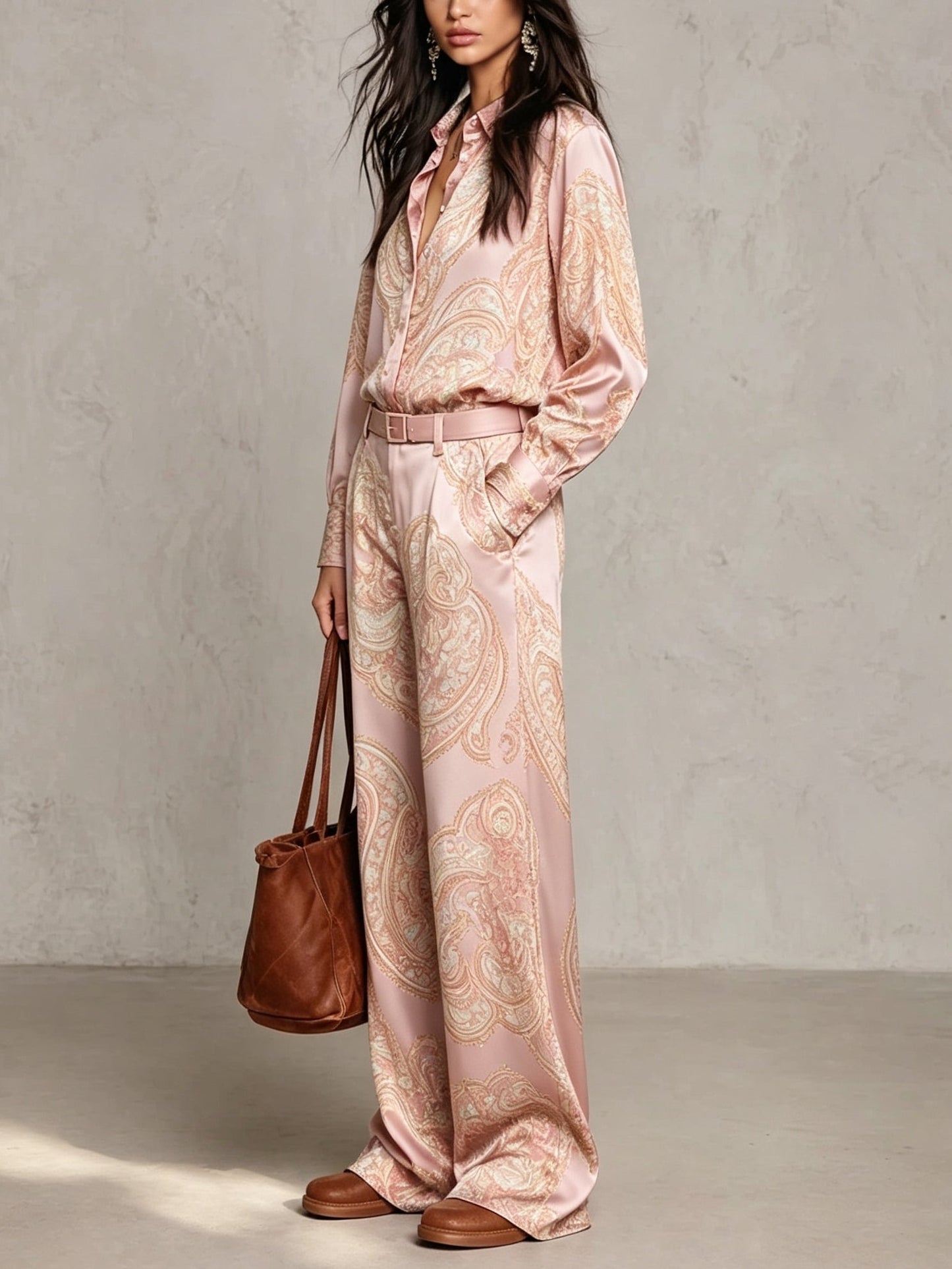 Valentina™ | Ensemble Paisley et Pantalons à Jambes Larges