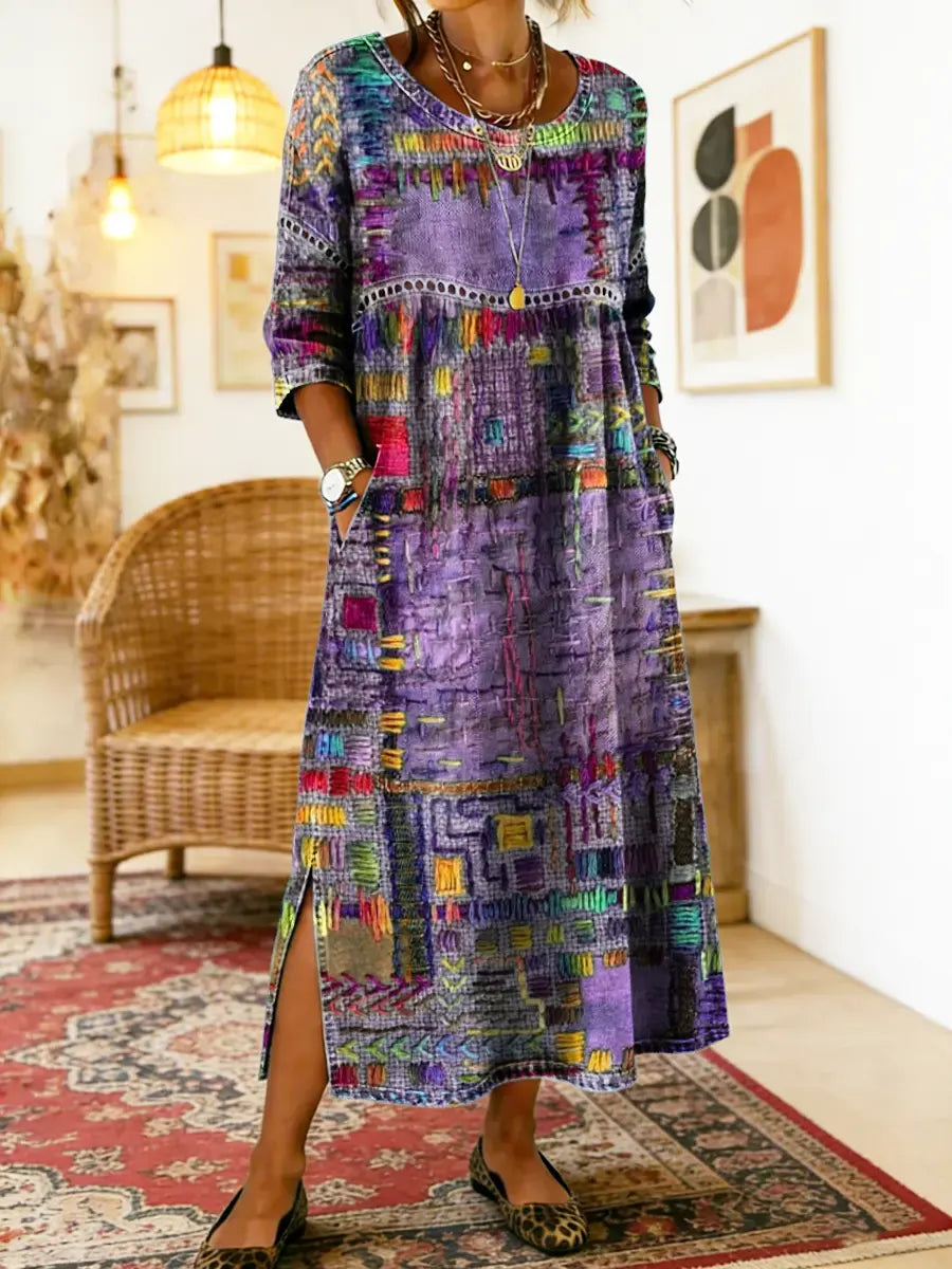 MANUELA | ROBE AVEC IMPRIMÉ ETHNIQUE