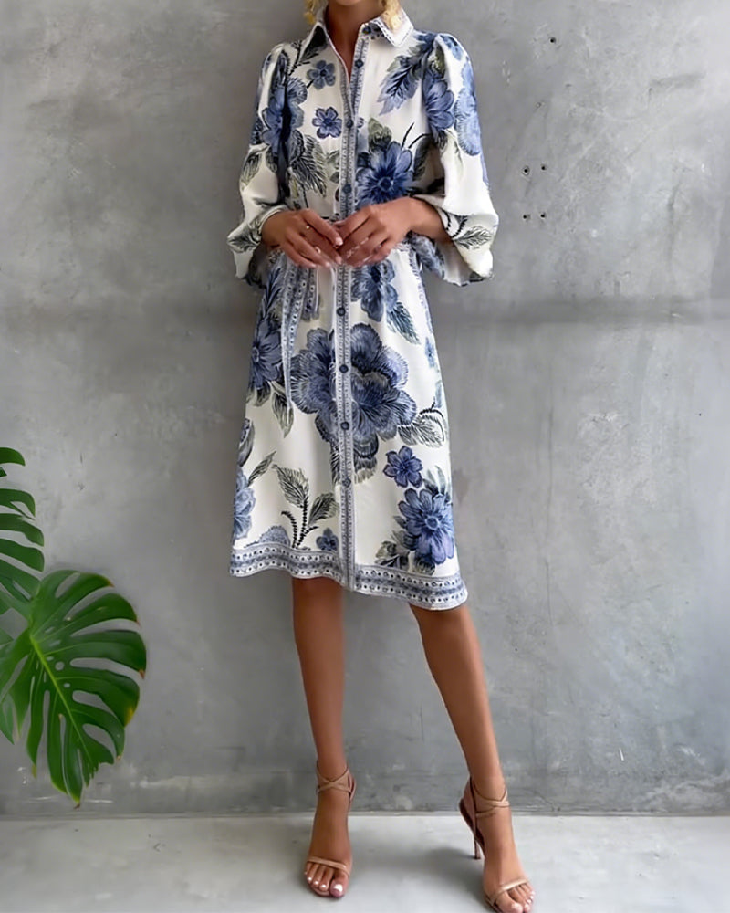 Robe Chiara | Élégance Naturelle et Imprimé de Saison