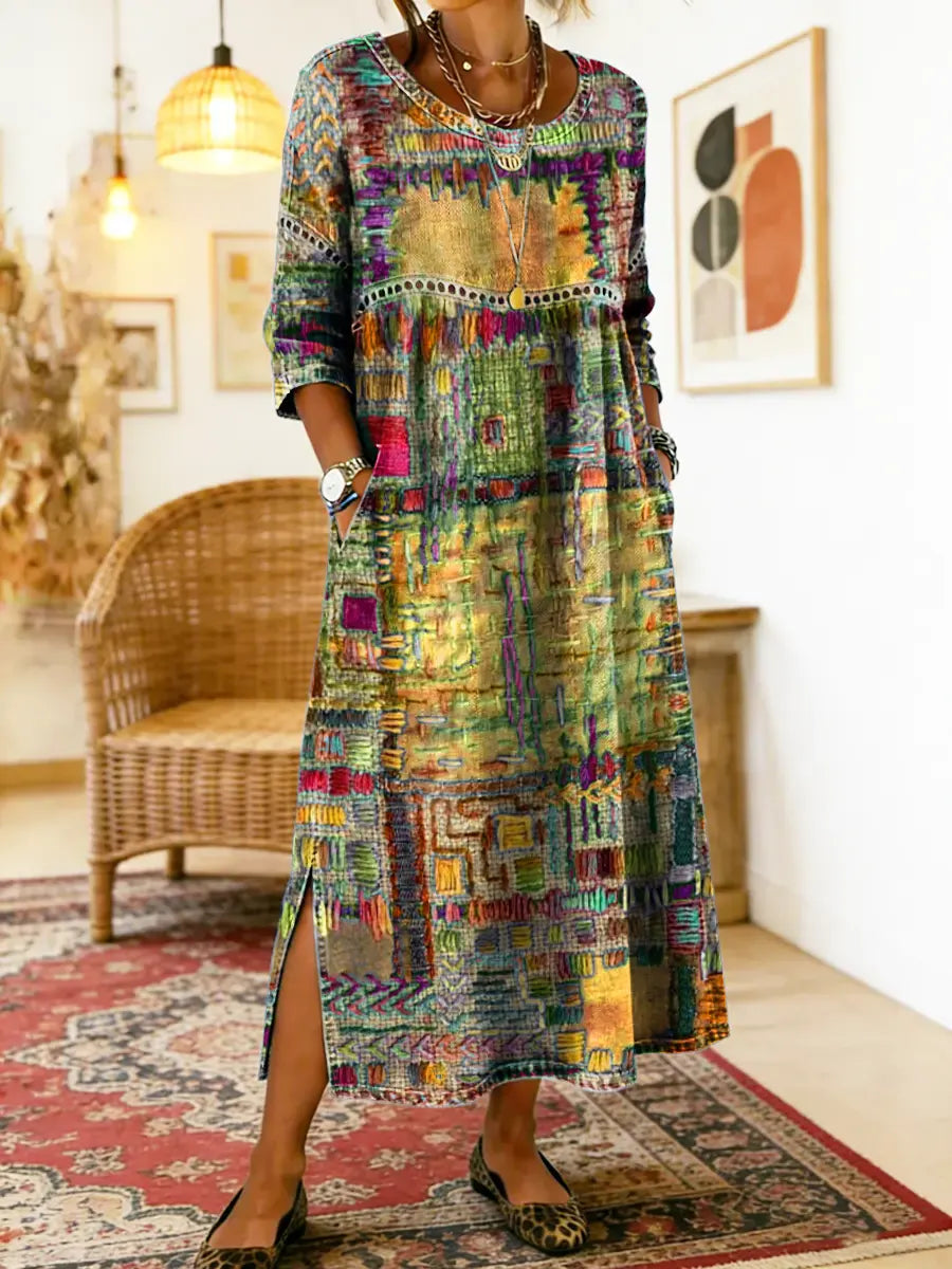 MANUELA | ROBE AVEC IMPRIMÉ ETHNIQUE