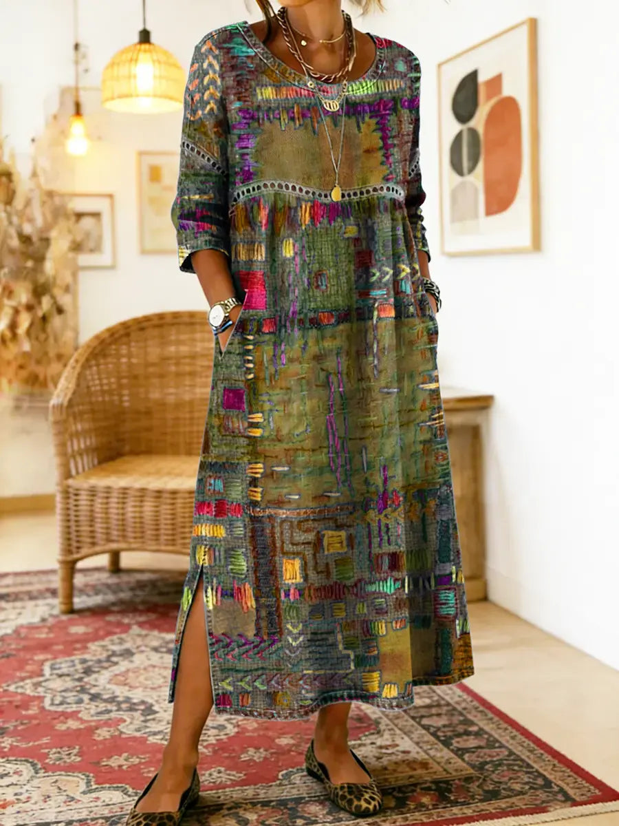 MANUELA | ROBE AVEC IMPRIMÉ ETHNIQUE