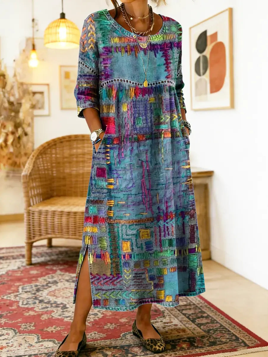 MANUELA | ROBE AVEC IMPRIMÉ ETHNIQUE