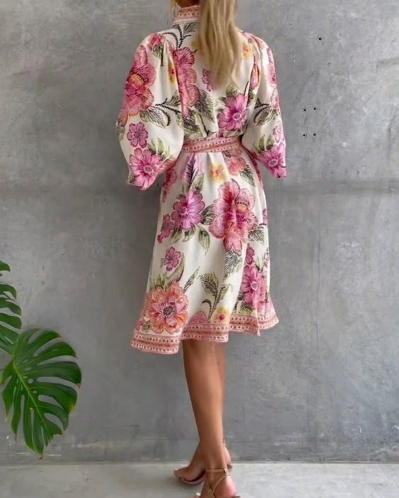 Robe Chiara | Élégance Naturelle et Imprimé de Saison