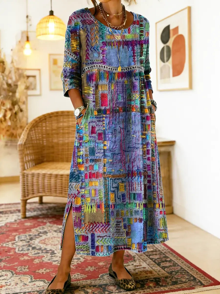 MANUELA | ROBE AVEC IMPRIMÉ ETHNIQUE
