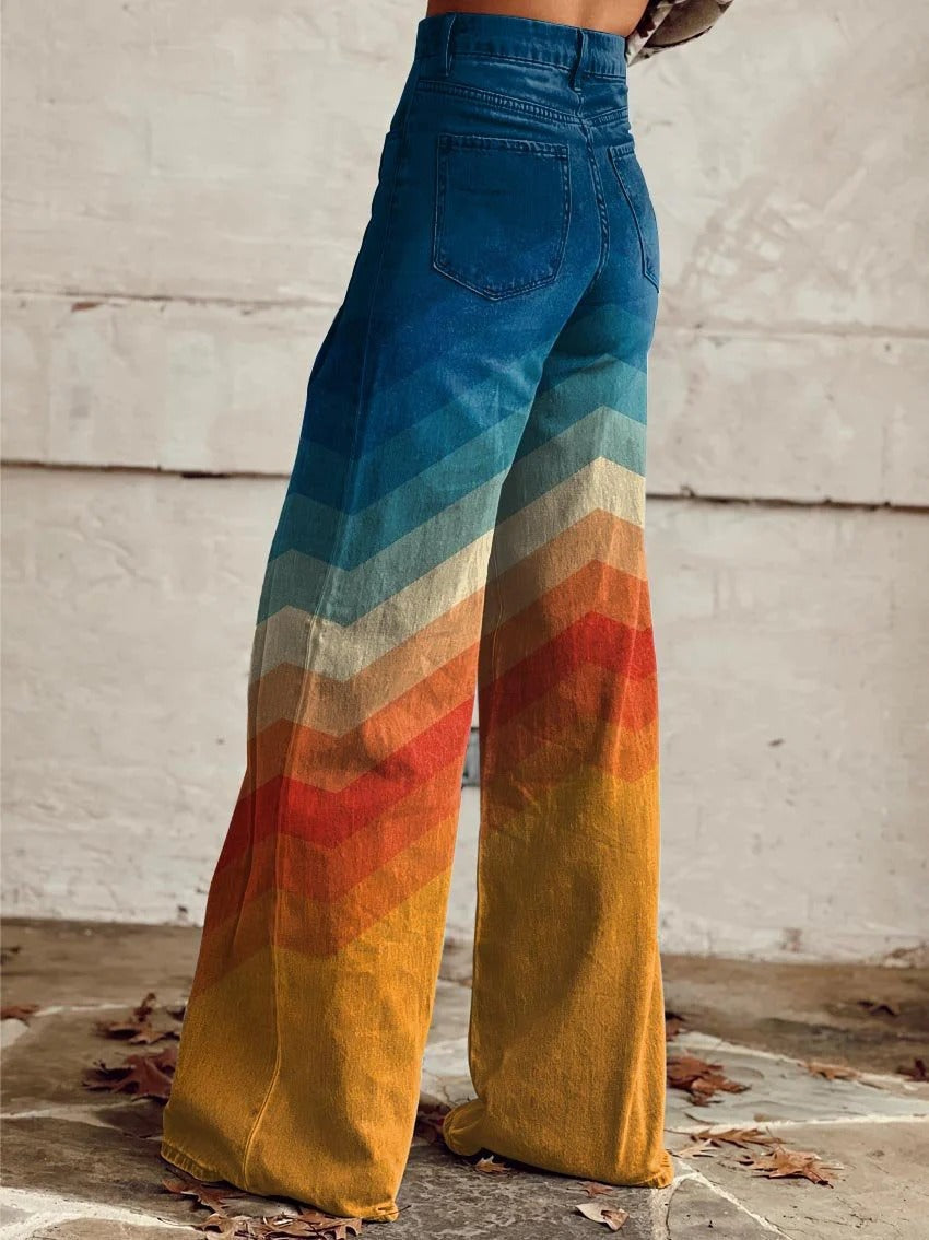 Léna - Pantalons larges à fleurs
