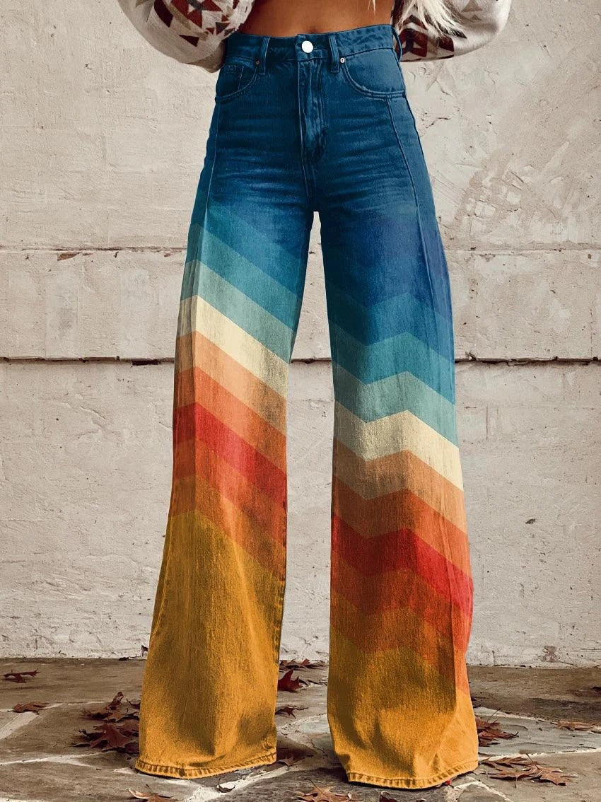 Léna - Pantalons larges à fleurs