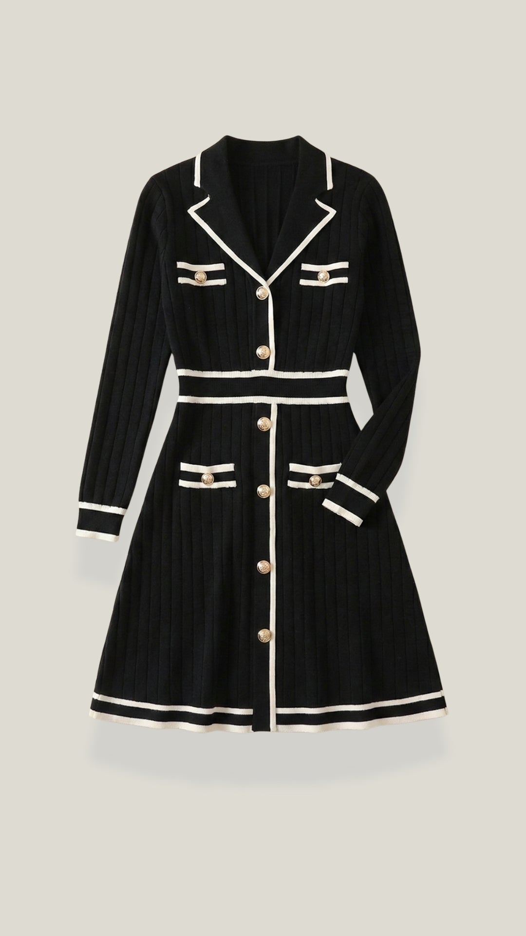 Tracy | Mini Robe avec Bordures Contrastées et Coupe Moderne