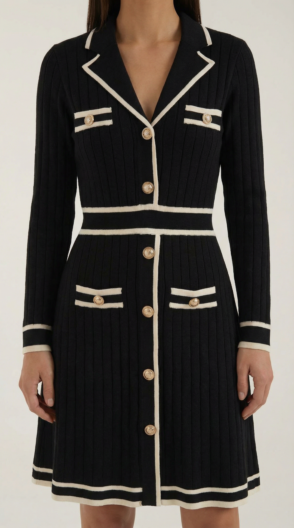 Tracy | Mini Robe avec Bordures Contrastées et Coupe Moderne