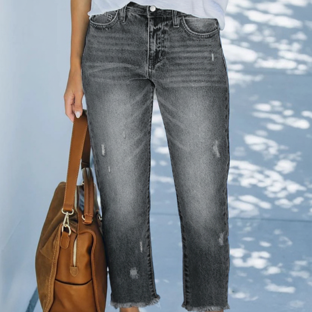 Lola · Jeans droits courts rétro pour femme