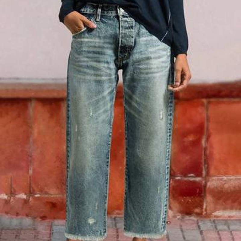 Lola · Jeans droits courts rétro pour femme